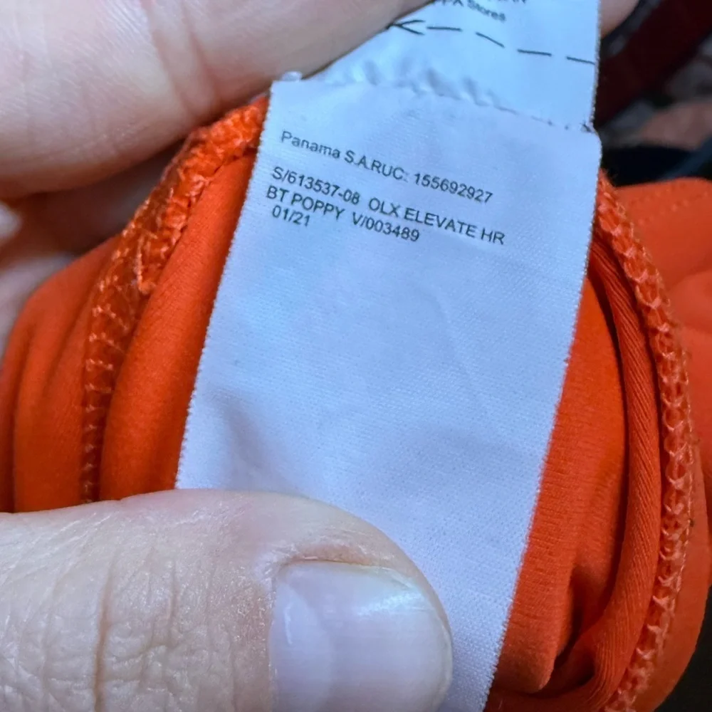 Old Navy Active Bright Poppy Powersoft Elevate Hr Leggings